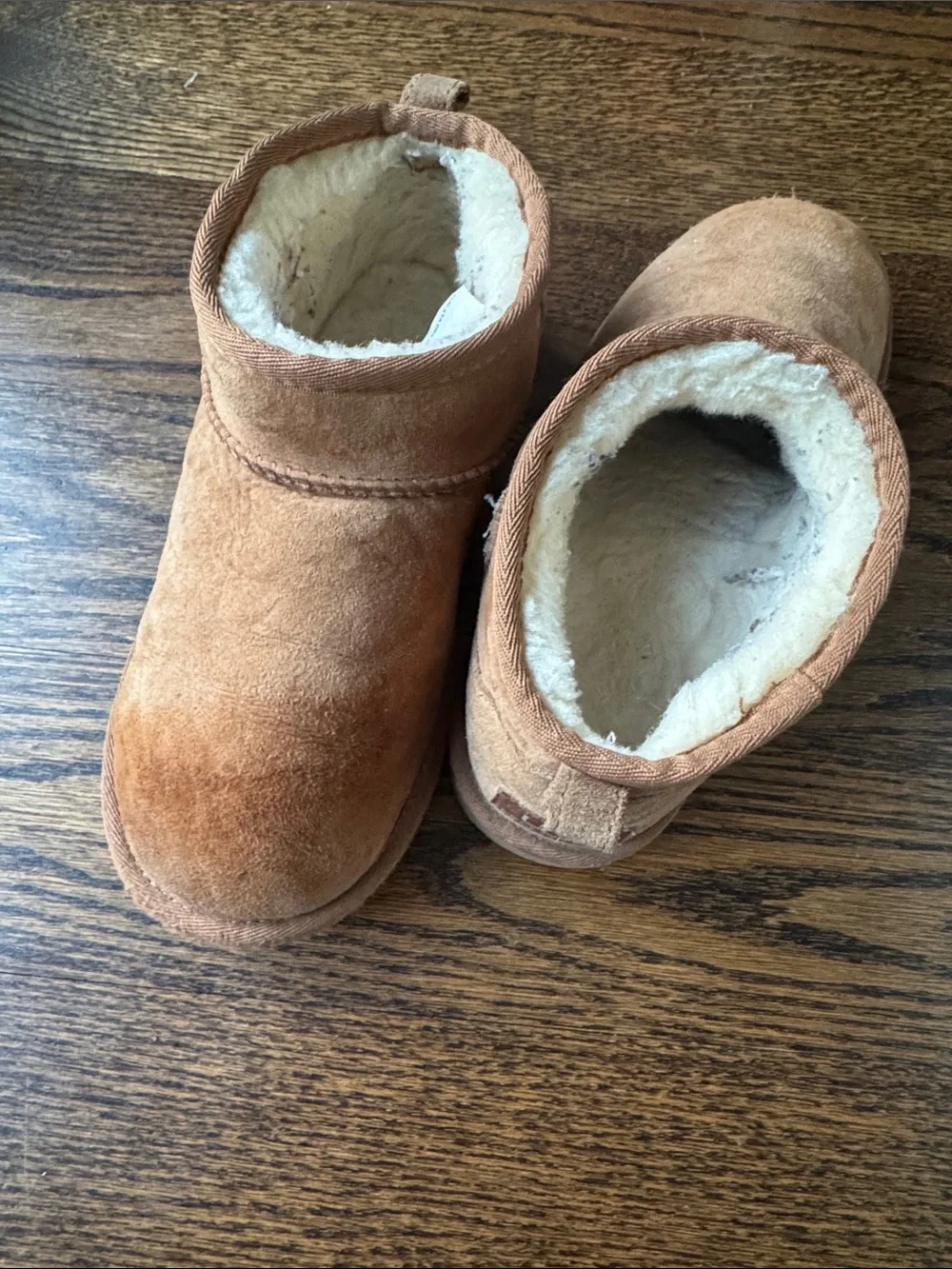 UGG Classic Mini Chestnut Brown Suede Shearling Boots Kids Boots